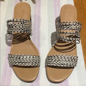 Madewell leather printed heeled sandals